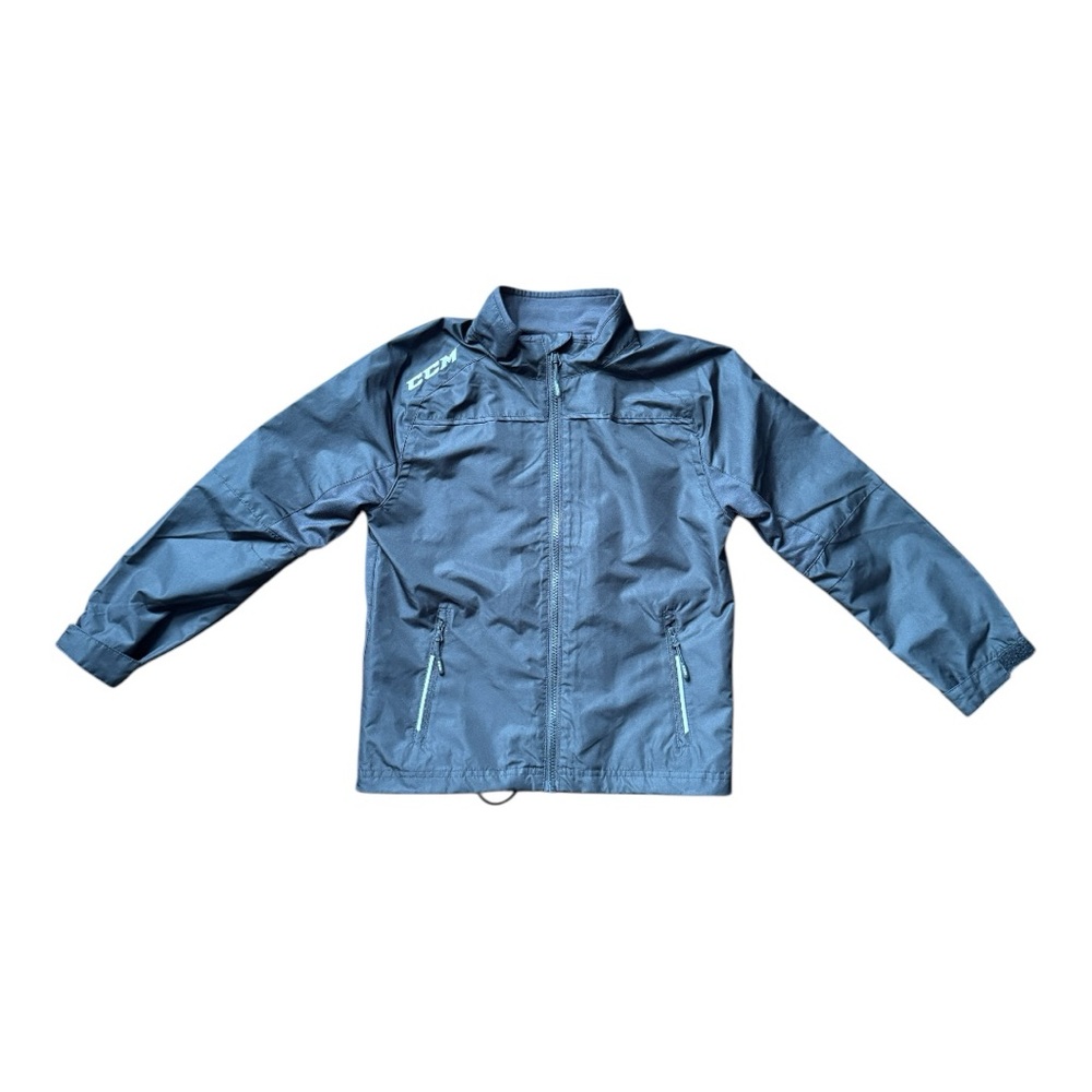 CCM BLACK RINK JACKET BOYS GIRLS UNISEX COAT ICE HOCKEY RINK COAT JACKET